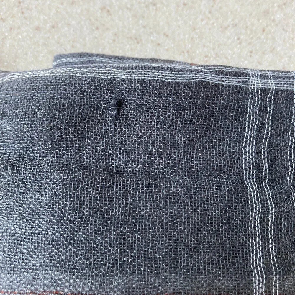 Gray Plaid Scarf NWT